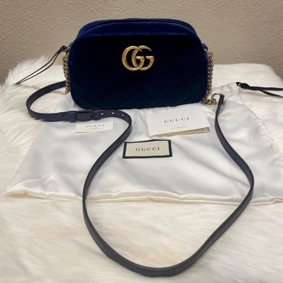 GG Camera Marmont Cobalt blue cross body bag - Picture 3 of 13